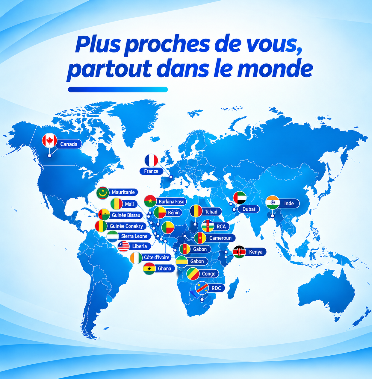 Points de bureaux LJD GROUP dans le monde